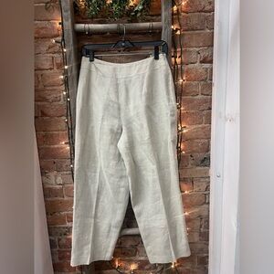 Talbots Natural Linen Trousers
